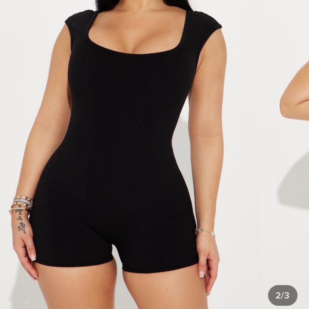 NWT Fashion Nova Black Snatched Romper